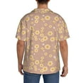 thumbnail image 5 of Balery Cute Bee Men's Casual Button Down Shirt Short Sleeve Textured Summer Cuban Beach Shirts-4X-Large, 5 of 7