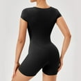 thumbnail image 4 of Timegard Womens Bodysui Short Sleeve Square Neck Skinny Fitting Rompers Solid Color Casual Summer Fashion, 4 of 7