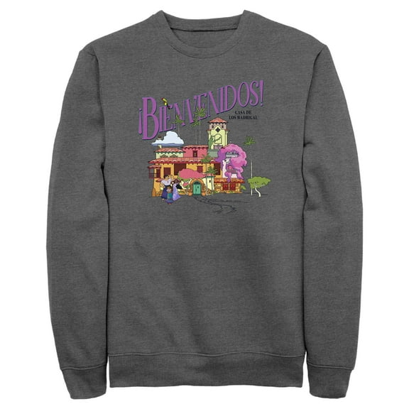 Men's Encanto Mirabel Bienvenidos Casa De Los Madrigal  Sweatshirt Charcoal Heather 2X Large