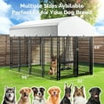 thumbnail image 2 of Outdoor Dog Kennel, Dog Run for Outdoor, Large Dog Pens Cage with Roof Waterproof for Large to Medium Dog Outside 8ft x 4ft x 6ft, 2 of 7