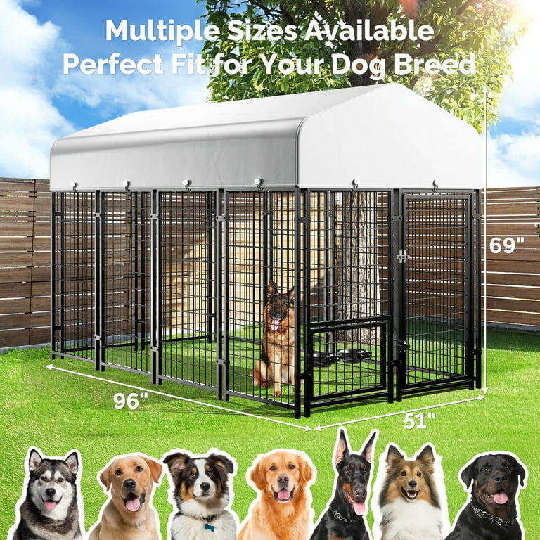 Sino Luban 2PCS Outdoor Dog Kennel, Dog Run for Outdoor, Large Dog