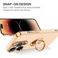 thumbnail image 4 of Funda para iPhone 14 Pro Max, delgada, ligera, soporte de anillo 360, soporte para coche, a prueba de golpes, para mujeres y hombres, funda protectora antideslizante para iPhone 14 Pro M, 4 of 5