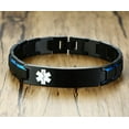 thumbnail image 2 of Cool Black Stainless Steel Emergency Medical Alert ID Bracelet, 2 of 5