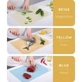 thumbnail image 3 of Extra Thick Flexible Cutting Boards for Kitchen - Cutting Mats for Cooking, Colored Cutting Mat Set with Easy-Grip Handles | Non Slip Cutting Sheets, Flexible Plastic Cutting Board Set of 3 (15"x12"), 3 of 8