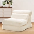 thumbnail image 6 of edx 3-in-1 Convertible Bean Bag Chair Bed, Multi-functional Floor Sofa with Back Support, Portable Lazy Lounger & Sleeper, High-Density Foam Gaming Chair for Adults, No Assembly, White, 6 of 11