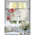 thumbnail image 5 of Spring Roses Sheer Curtains 54 Inches Length 2 Panels Set, Window Sheer Curtains for Living Room/Bedroom, Garden Botanical Leaves Butterflies Light Filtering Rod Pocket Curtain 52''x54''x2, 5 of 8
