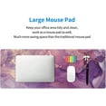 thumbnail image 6 of Extended Purple Gold Marble Gaming Mouse Pad XXL with Stitched Edges, Long Large Mousepad XL Full Desk Keyboard Extra Desktop Protector Mat for Office Laptop Computer PC 31.5"x11.8"x0.12", 6 of 6