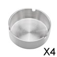 thumbnail image 1 of Bandeja para cenizas de cigarrillos de acero inoxidable, creativa, gruesa, decoración de mesa, paquete de 2-4 4 piezas, 1 of 8