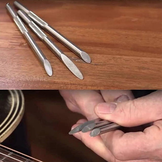 3Pcs Guitar Fret Guitar Bridge Saddle Nut Files Repair Luthier Tools