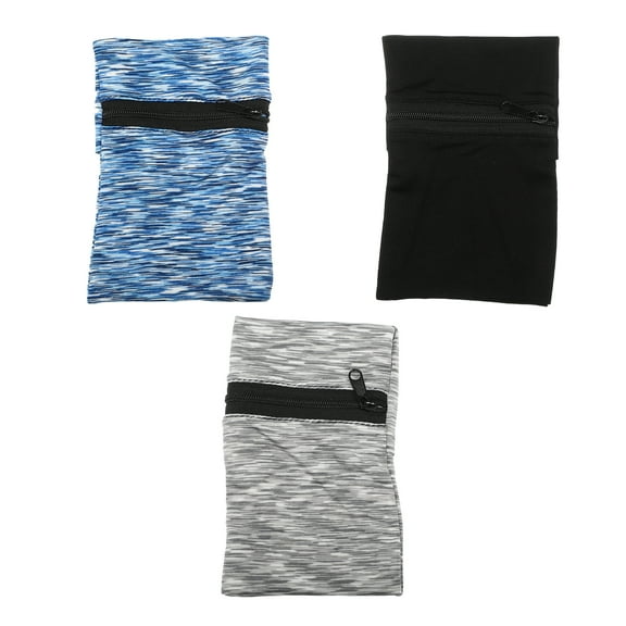 Unique Bargains 3Pcs Universal ArmBand Case Cell Phone Holder Exercise Arm Holder for Running Gym Black Blue Gray