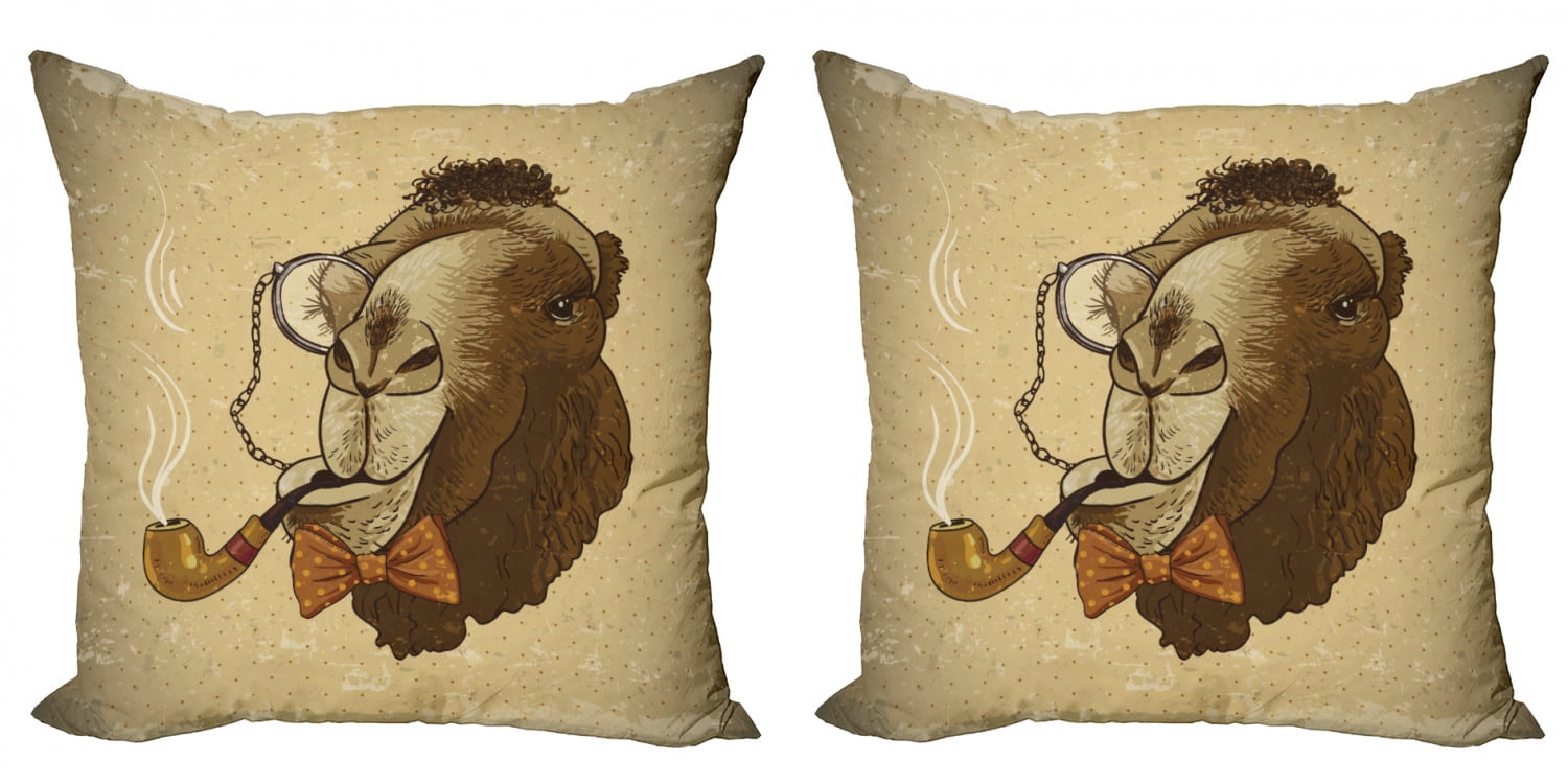 Camel Design Camel Vintage and Retro Style Throw Pillow 16x16 Multicolor