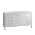 thumbnail image 7 of James Martin Vanities 60" Single Vanity, Smokey Celadon w/ 3 CM Eternal Jasmine Pearl Top, 7 of 7