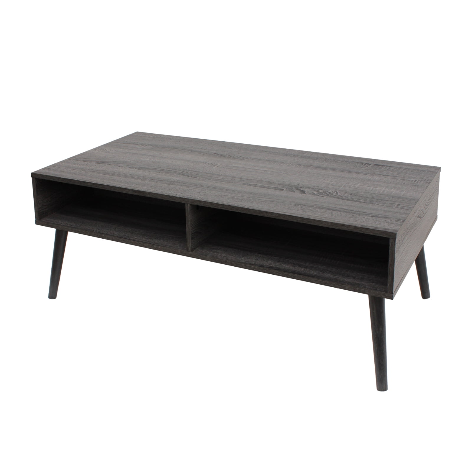 Kadyn Faux Wood Overlay Coffee Table, Mid Century Coffee Table with Storage Space, Modern Fiberboard Coffee Table for Bedroom, Plaid Grey Oak Kadyn Faux Wood Overlay Coffee Table, Mid Century Coffee Table with Storage Space, Modern Fiberboard Coffee Table for Bedroom, Plaid Grey Oak