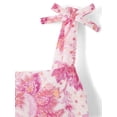 thumbnail image 3 of The Children's Place Girls Sleeveless Printed Textured Bow Shoulder Dress, Sizes XS-XXL, 3 of 3