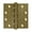 Bronze Medium, variant on Deltana DSB45NB3-UNL Solid Brass 4-1/2 X 4-1/2 Ball Bearing Square Corner Full Mortise