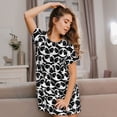 thumbnail image 3 of Fotbe Panda1 Pattern Women's Cotton Nightgown Sleepwear Short Sleeves Shirt Casual Print Sleepdress, 3 of 6
