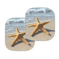 thumbnail image 3 of KUIFORTI 2 Piece Car Windshield Sun Shade, Beach Starfish Sunshades Blocks UV Rays Foldable Keep Your Vehicle Cool, Sun Visor for Car Sedans SUV Truck Van, 3 of 5