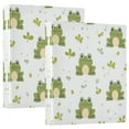thumbnail image 2 of Cartoon Frog Pattern 3 Ring Hardcover Binders 1.5in Round Rings for Letter-Size Folder Paper Organizer Pockets for Office Student Recipe, 2 of 9