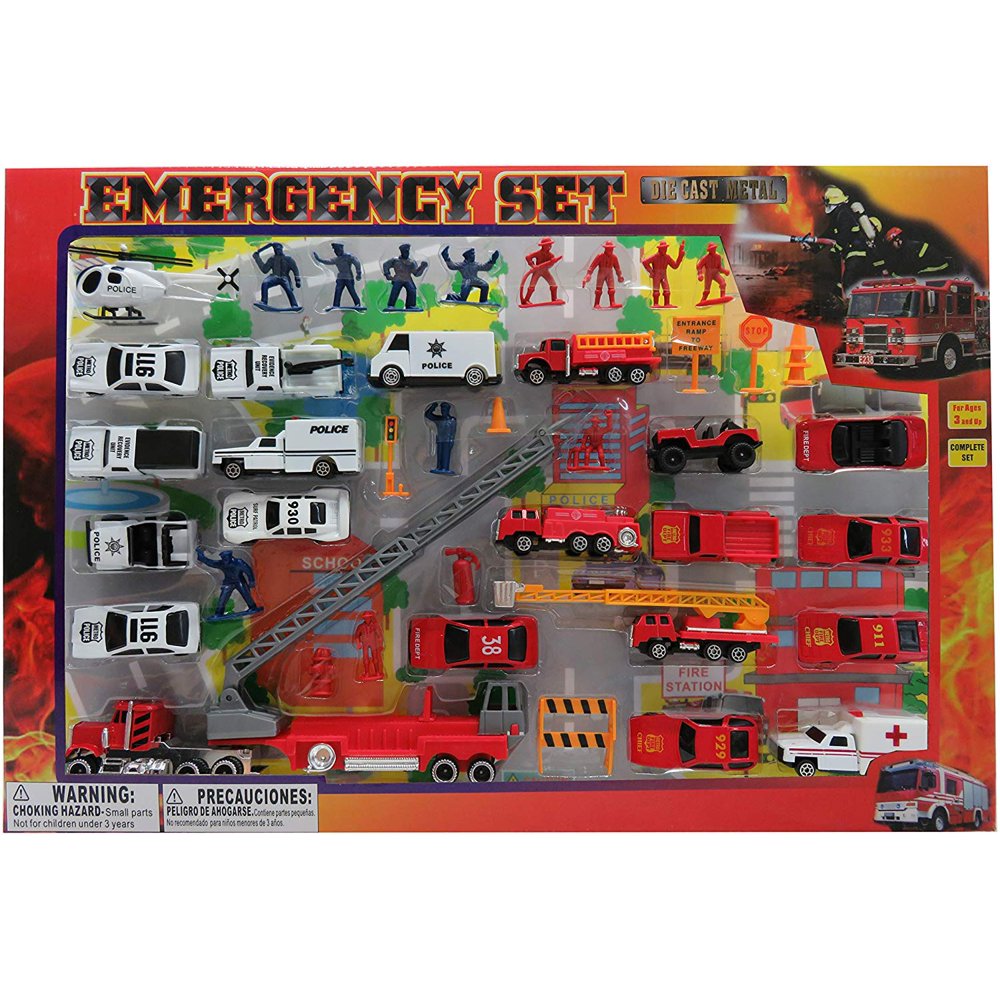 mozlly diecast police and rescue emergency crew theme assorted vehicles