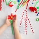 thumbnail image 5 of 50 limpiapipas bicolores rojos y blancos, flexibles, ideales para manualidades infantiles. Materiales para proyectos de arte y bricolaje. Juguete educativo de peluche., 5 of 7