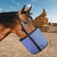 thumbnail image 4 of Horse feed Bag Adjustable PVC Mesh Bag pouch grass straw Slow Feeding Grain Feedbag Blue, 4 of 9