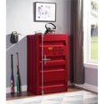 thumbnail image 2 of Bowery Hill Commode Rectangulaire Contemporaine en Métal avec 1 Porte, Rouge, 2 of 5