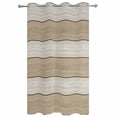 thumbnail image 2 of Outdoor Curtains for Patio Waterproof, Brown Ombre Wooden Windproof Pravicy Outside Porch Blackout Curtain, Farmhouse Retro Khaki Wood Sun Blocking Grommets Curtains for Cabana Gazebo 54"x108", 2 of 9