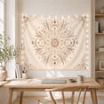 thumbnail image 5 of Sun and Moon Mandala with Leafy Vines and Starbursts, Mystical Boho for Astronomy Fans, Celestial Home Decor, Housewarming Gift, Tapestry Wall Hanging for Bedroom and Studio, 5 of 7