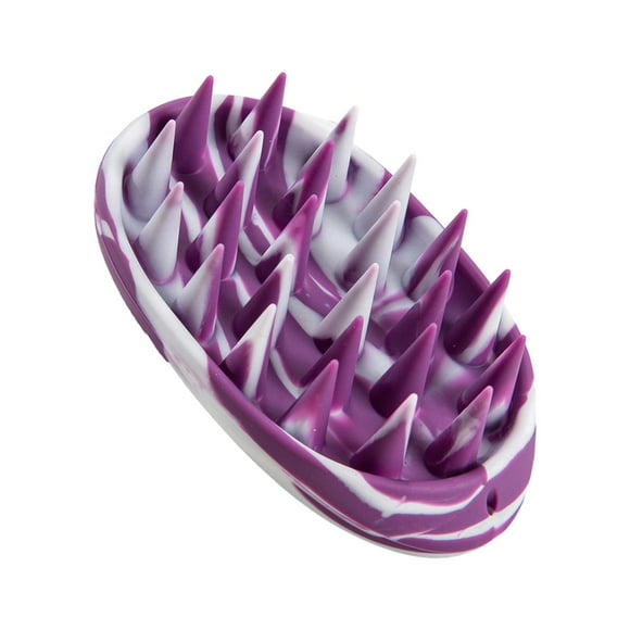 Cepillo de champú ador Sunnimix para el cuero cabelludo con cerdas de silicona suaves Violeta