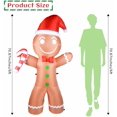 thumbnail image 3 of 6Ft Christmas Inflatable Gingerbread Man with Candy Canes,Outdoor Welcome Christmas Decorations Built-in LED Lights,Blow up Yard Decoration Inflatables for Indoor Garden Party Christmas Decor, 3 of 6