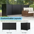 thumbnail image 6 of Gymax Privacy Fence Screen 48'' L x 48'' H Air Conditioner Fence w/ Metal Ground Stakes Black, 6 of 10