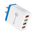 thumbnail image 1 of 4 Ports USB Color Wall Charger Fast Charging Travel Charger US Plug Adapter, 1 of 3