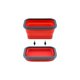 thumbnail image 5 of Contenedor plegable de silicona para almacenamiento de alimentos, 4 piezas, caja de comida y sobras sin BPA con tapas de plástico herméticas para cocina (rojo), 5 of 5