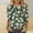 c01Green, variant on Arnsht (S-5XL) Plus Size Women's Hawaiian Style Blouses 3/4 Sleeve Round Neck Pullover Loose Breathable Fashion Top Green M