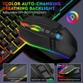 thumbnail image 3 of Wireless Keyboard and Mouse, 87 Keys Mechanical Feel Keyboard Mice Combo, Anti-Ghosting Ergonomic Rechargeable W/ 2.4G Wireless Receiver, RGB LED Backlight for Windows Computer PC Gamer, 3 of 9