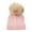 Pink, variant on UngA Kids Toddler Winter Hat with Pom Pom Kids Beanie Hats for Girls Boys Cute Warm Fleece Lined Knit Beanies Cap (Hot Pink,0-3 Years)