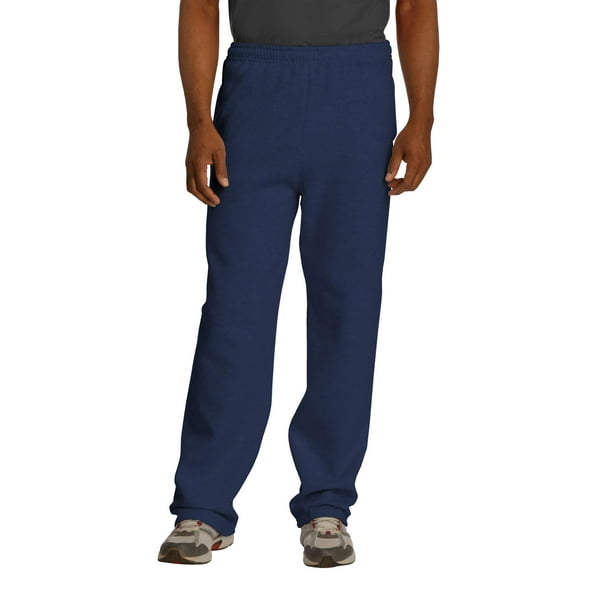 Jerzees Men's Elastic Waist Open Bottom Pocket Sweatpant - Walmart.com