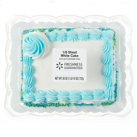 Freshness Guaranteed 1/8 Sheet White Cake with Butter creme Icing, 26 oz