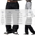 thumbnail image 3 of PADFRYBK Plus Size Wide-Leg Pants For Men Workwear Casual Loose Pants Solid Color Sweatpants Cargo Sweatpants, 3 of 6