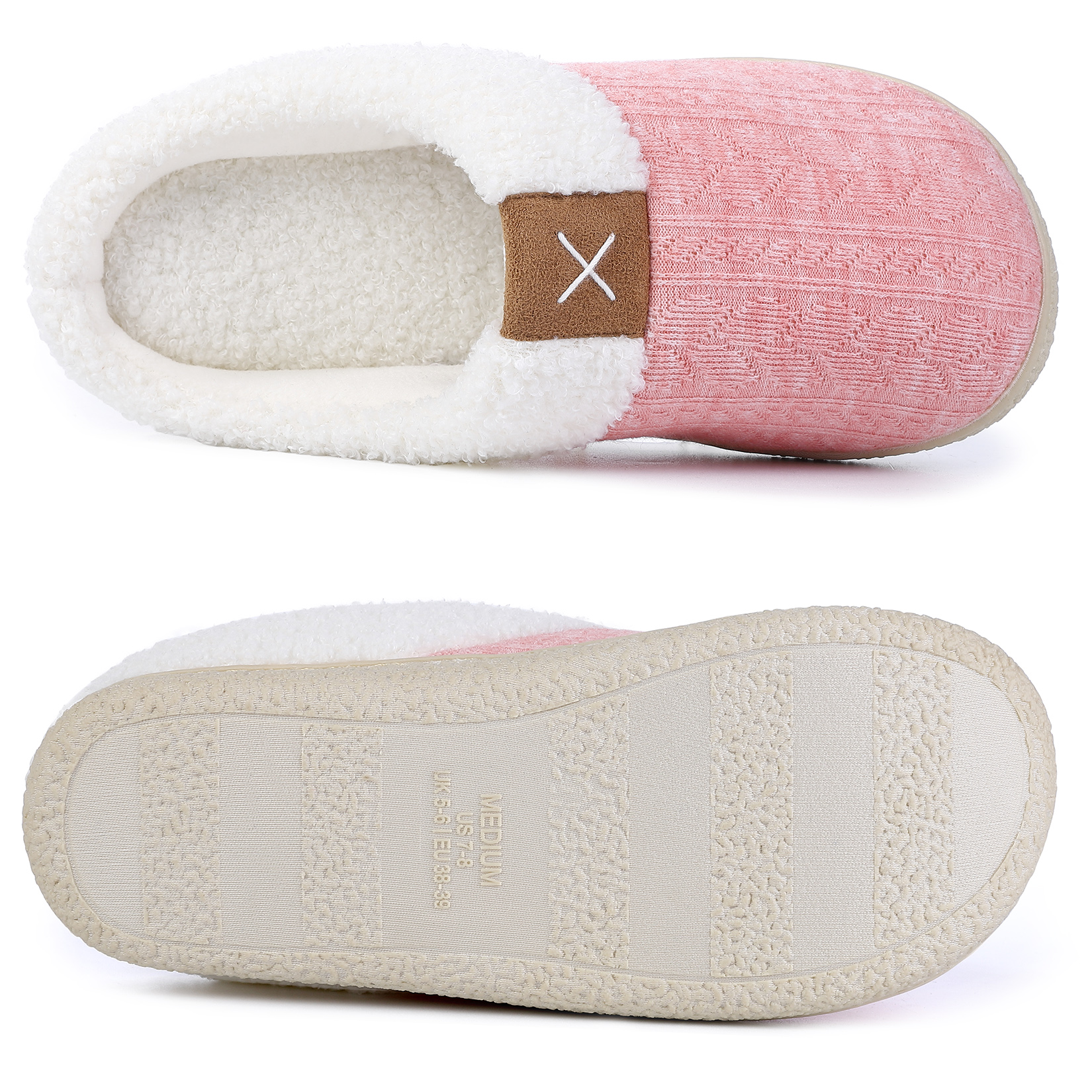 Kitsin Womens Memory Foam Slippers House Slippers, Anti-Skid Slip