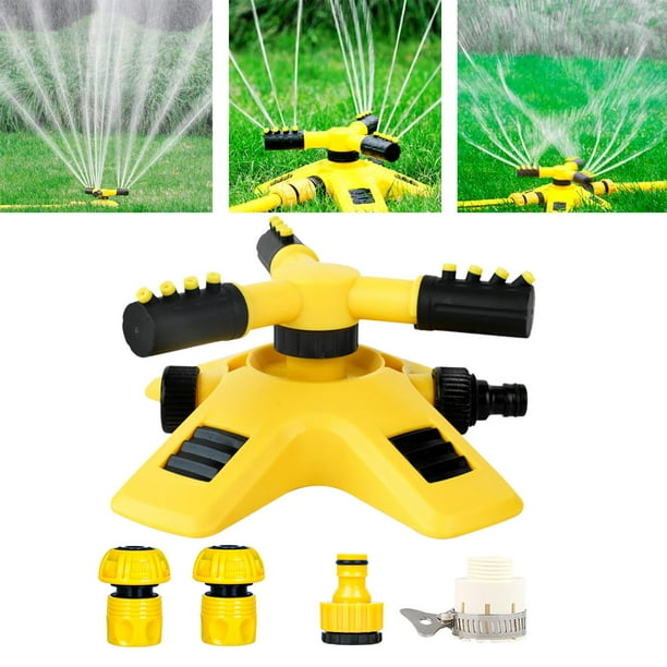 Rociador de césped, rociador de jardín, área grande ajustable giratoria automática de 360 grados, sistema de rociador de jardín, rociador de riego de 254 mm estilo B DYNWAVEMX aspersores de césped