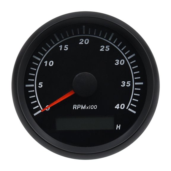 Geloo Marine Tachometer Hour Meter Waterproof Tachometer Gauge 0-4000RPM 85mm for Car Boat Truck RV