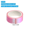 thumbnail image 2 of Unique Bargains 15mmx5m Holographic Tape Adhesive Metallic Foil Masking Sticker, Pink 6 Roll, 2 of 5