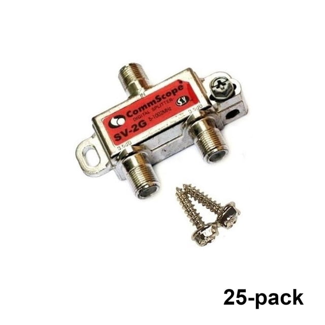 Divisor Coaxial de 2 Vías Commscope SV-2G 5-1000mhz Paquete 25