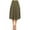 Olive, variant on Moa Collection Women's Casual High Waist A-Line Midi Skirt with Elastic Waistband