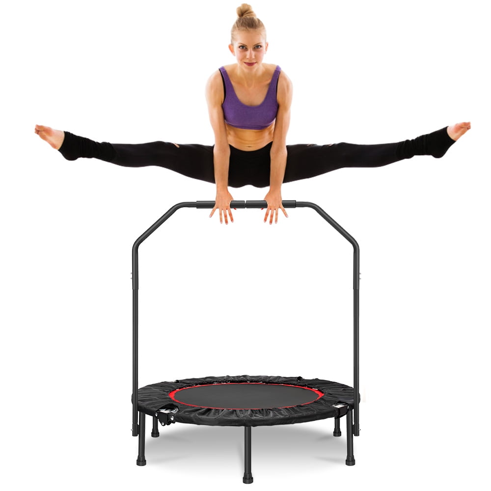 Small Trampoline Rebounder With Adjustable Foam Handle for Kids Adults Exercise for sale online 