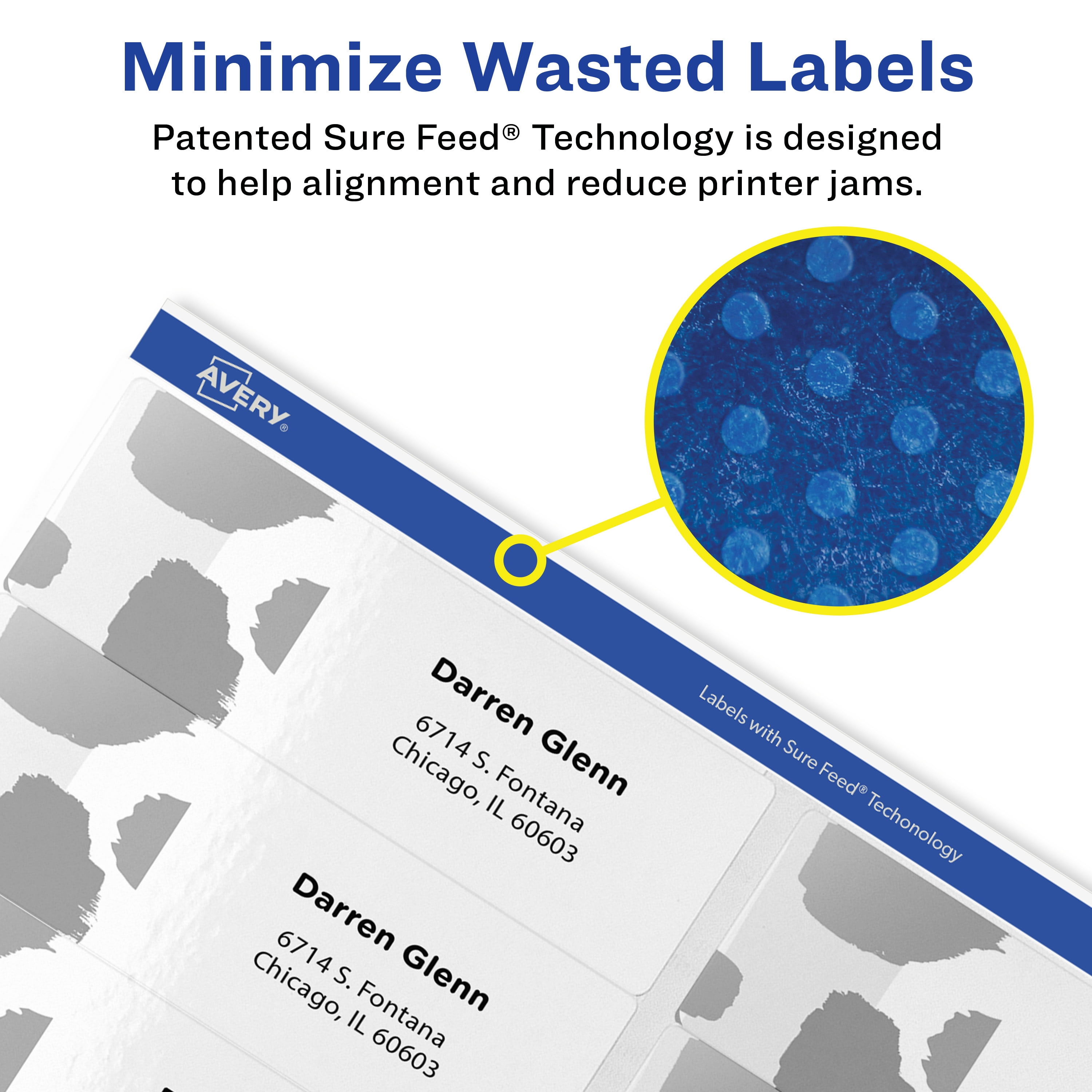 Avery Easy Peel Address Labels, 1-1/3" x 4", 3,500 Labels (5962)