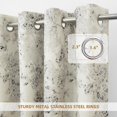 thumbnail image 4 of DriftAway Floral Curtains for Living Room 102 Inch Length 100% Blackout Lined Grommet Thermal Full Blackout Window Treatment for Bedroom Farmhouse Pencil Sketch 2 Panels 100% Blackout Linen Gray, 4 of 5