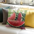 thumbnail image 3 of SHANXI Watermelons Throw Pillow Covers Green Stripes Decorative Pillow Cases Sweet Farmhouse Cushion Covers 20x20in, 3 of 5