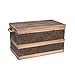 thumbnail image 2 of Essentiels pour la Maison Coffre de Rangement Décoratif en Bois à Bande Métallique avec Poignées, Petit, 2 of 4